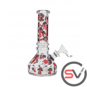 RED MUSHROOMS MINI BEAKER 6inch